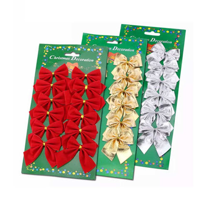 36X Christmas Tree Bow Ornament Gift Xmas Party Dinner Table Decor