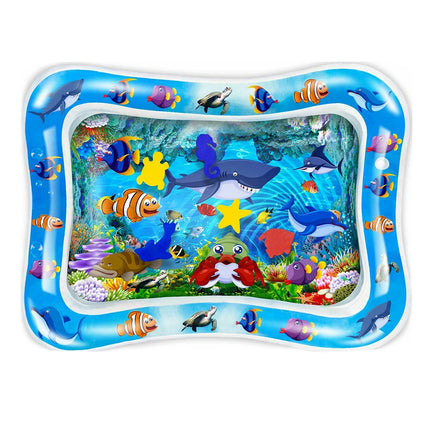 Inflatable Water Play Mat Sea World Tummy Time Fun Toddler Infant