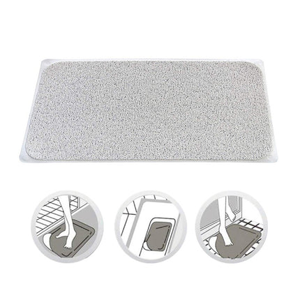 2X Anti Slip Loofah Shower Rug, Non Slip Bathroom Mat Carpet Water Drains