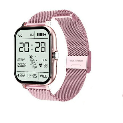 Bluetooth Smart Watch Pink Heart Rate Monitor for iPhone Android Men Women