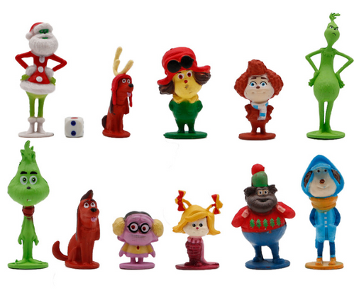 12Pcs Christmas Cartoon Villain Action Figure Kids Toy Gift Set