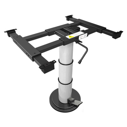 Adjustable Height Lift Boat RV Table Leg - 360° Rotating Swivel Pedestal, Sturdy Design for Caravan, Camper & Boat Indoor Use
