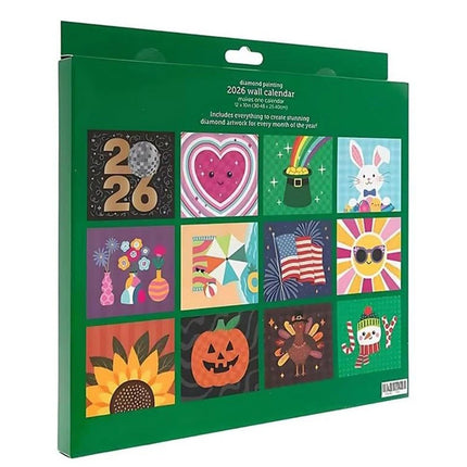 2026 Diamond Painting Calendar Kit – DIY Wall Art with 12 Months