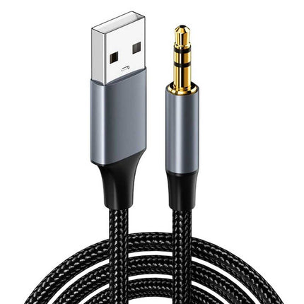 USB to 3.5mm Audio Cable Male to Male Aux Line Adapter Wire