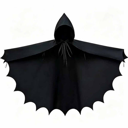 Halloween Black Gothic Hooded Cape Cloak Medieval Cosplay Costume