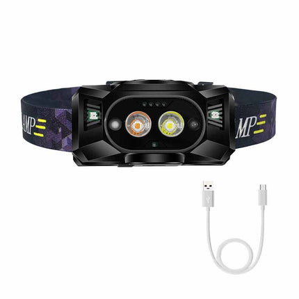 Smart Sensor LED Head Torch Rechargeable Headlamp Fishing Camping Light