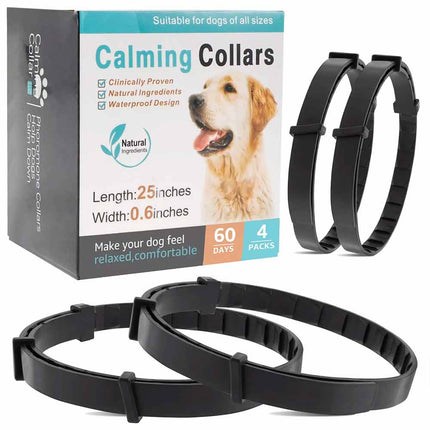 4 Pack Calming Collar for Dogs Cats Pet Pheromone Collar Anxiety Relief