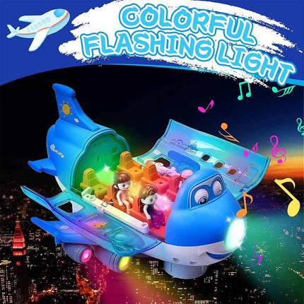 360° Rotating Electric Toy Plane with Music & Light for Kids Gift