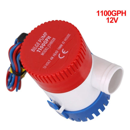 12V 1100GPH Marine Bilge Pump Electric Submersible Water Pump Boat Yacht