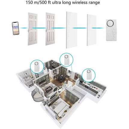 Wireless Refrigerator Door Alarm Delay Sensor Home Security Fridge Alert