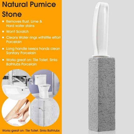 2X Pumice Stone Wand Tile Cleaning Stains Brush Tool Toilet Bathtub
