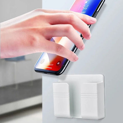 4Pcs Wall Mounted Remote Control & Phone Holder Rack Home Decor