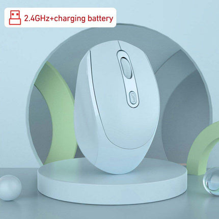 Rechargeable Silent Ergonomic 2.4G Dual Mode Bluetooth Mouse for PC