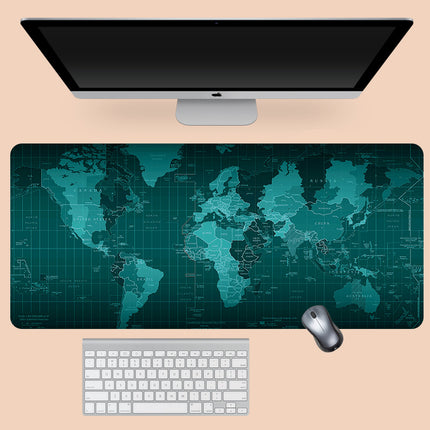 90x40cm World Map Non-Slip Gaming Desk Mat for Mouse & Keyboard