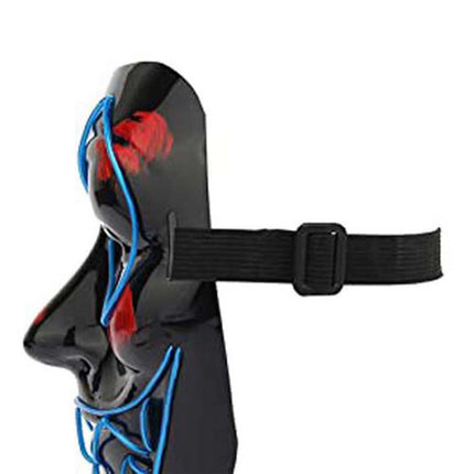 Halloween LED Purge Mask Glow in Dark Light Up Costume Scary Rave Cosplay