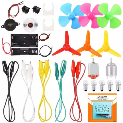 Sntieecr Electric Circuit Motor Kit – Science Experiment Educational Montessori Toy