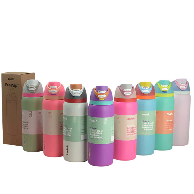1X Random Owala FreeSip Water Bottle Stainless Steel Insulated Portable Sports