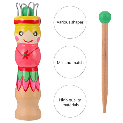 Large Dolly Bobbin French Knitting Toy, Educational Threading