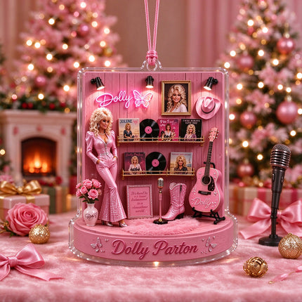 Christmas Tree Hanging Memorial Music Tribute 2D Acrylic Ornament