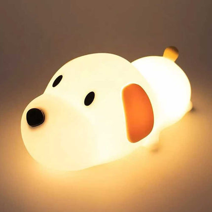 LED Silicone Puppy Touch Night Light Rechargeable Cute Bedroom Decor