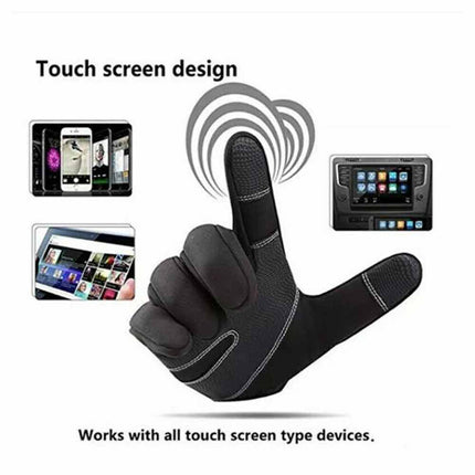 Waterproof Thermal Touch Screen Winter Gloves with Windproof Zipper