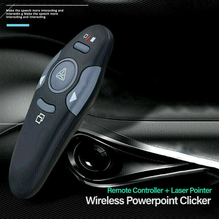 Wireless Presentation Remote with Laser Pointer & Mouse Clicker Control
