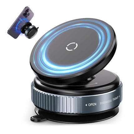 Electric Car Phone Holder Magnetic Vacuum Suction Cup 360° Rotation Mount
