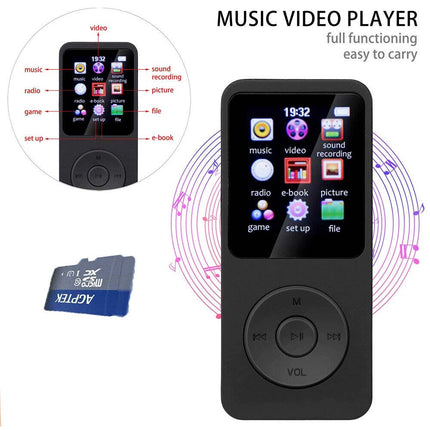 Portable 64GB MP3/MP4 Player, 1.8" Display, FM Radio, Recorder
