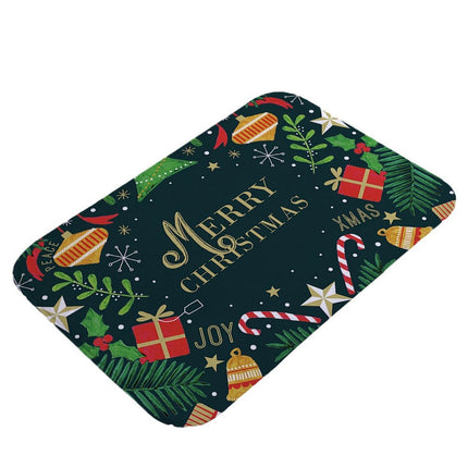 Christmas Door Mat Santa Claus Outdoor Rug Merry Xmas Decor 50x80cm