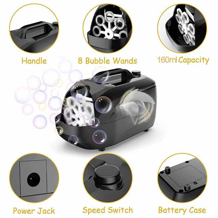 Electric Bubble Machine USB Automatic Bubble Blower Wedding Party Xmas