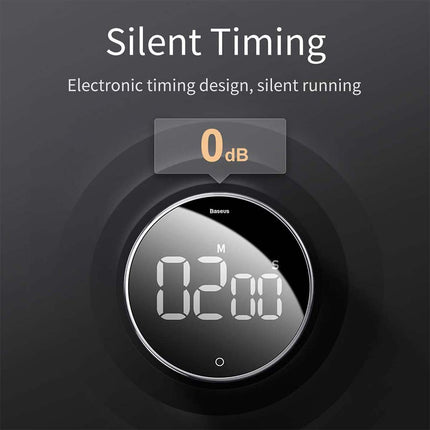 Baseus Digital LED Timer with Magnetic Back for Kitchen Cooking Countdown