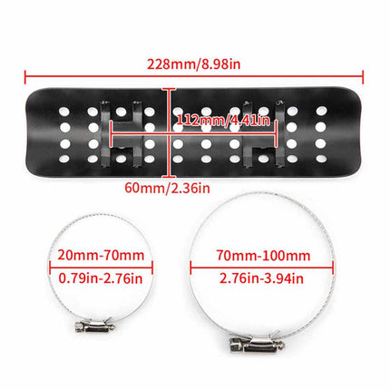 Motorcycle Muffler Heat Shield Cover Exhaust Pipe Guard Anti-Scald