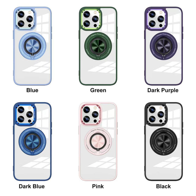 Phonix Case for iPhone 15 Plus/Pro Max, Ring Holder & MagSafe Compatible