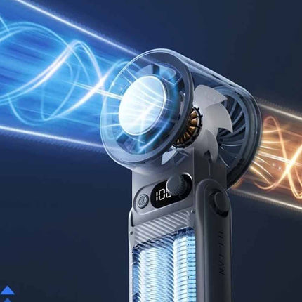 Portable Handheld Turbo Fan 6000mAh USB Rechargeable Adjustable Airflow