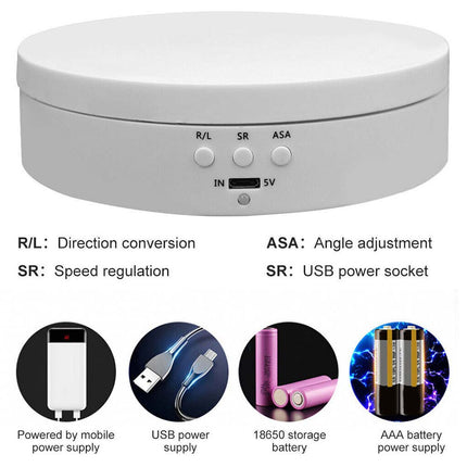 360° Electric Rotating Turntable Display Stand for Jewelry Photo