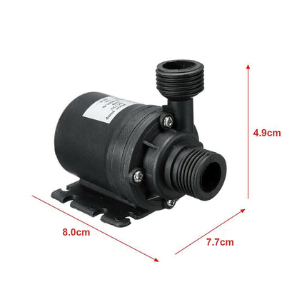DC 12V Ultra Quiet Submersible Water Pump 800L/H 5M Lift Waterproof