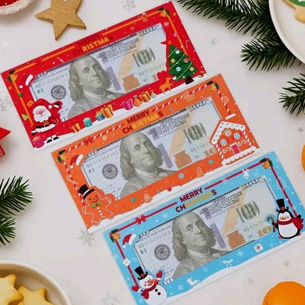 24X Mixed Christmas Money Wallet Window Envelope Cash Holder Gift Card