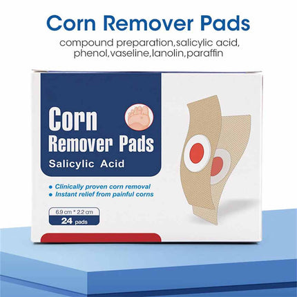 24pcs Gentle Corn Pads for Toes, Callus Removal Adhesive Pads for Feet