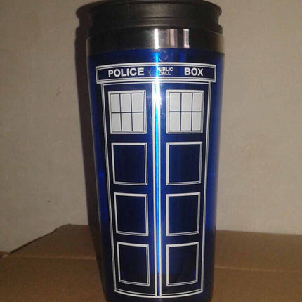 16oz Doctor Who TARDIS Insulated Tumbler Travel Coffee Mug Cup