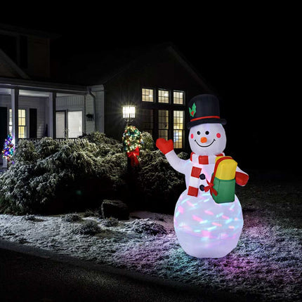 5ft Christmas Inflatable Snowman Decoration LED Light Up Outdoor Yard