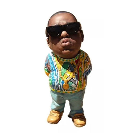 10cm Resin Hip Hop Rapper Statue, Cool Desktop Figurine Gift