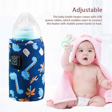 USB Travel Baby Bottle Warmer Bag, Portable Thermostat Milk Heater