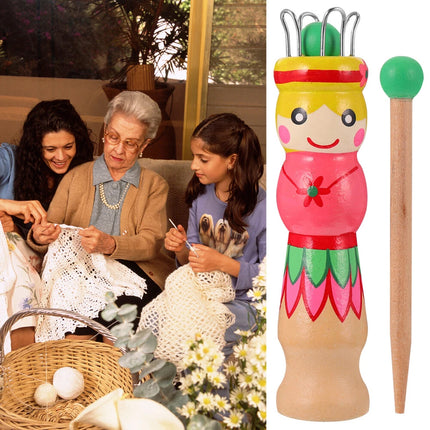 Large Dolly Bobbin French Knitting Toy, Educational Threading
