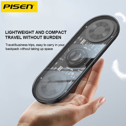 PISEN 3-in-1 Transparent Charging Dock for iPhone AirPods Apple Watch