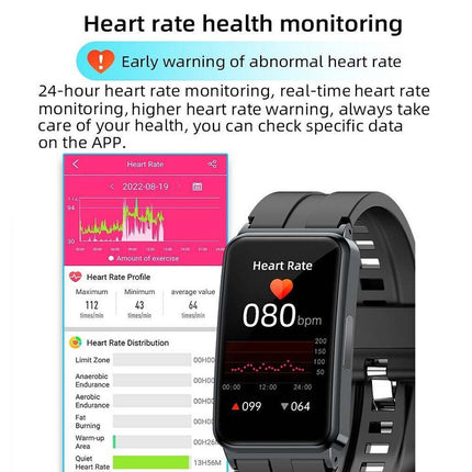 Smart Watch Blood Glucose Monitor ECG HRV Body Temperature Waterproof