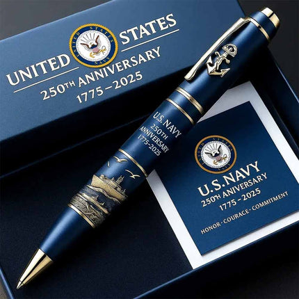 U.S. Navy 250th Anniv Commemorative Pen (1775–2025) – Naval Gift Collect
