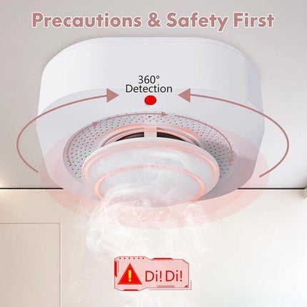 2x Fireangel Smoke & Gas Detector Alarm, Battery Powered Home Safety
