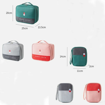 Portable Medical Storage Box Emergency Medicine Bag First Aid Organizer