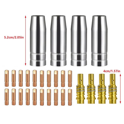 28PCS MIG Welding Torch Accessories & Consumables Replacement Set