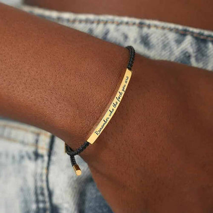 Motivational Tube Bracelet Remember Who The F You Are